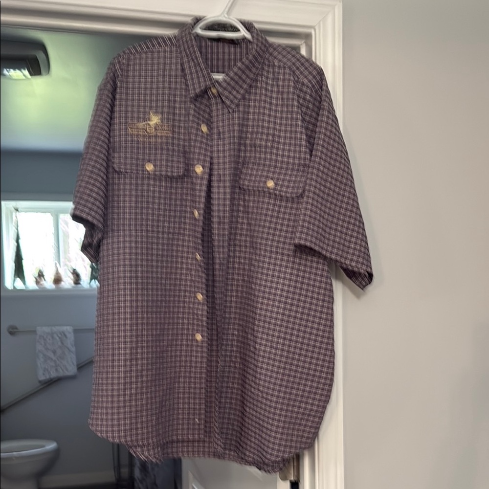 Orvis Purple Casual Button Down Shirt
